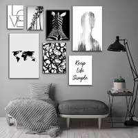 تابلو شاسی 2 تکه طرح مدرن نیم دایره کد 77391