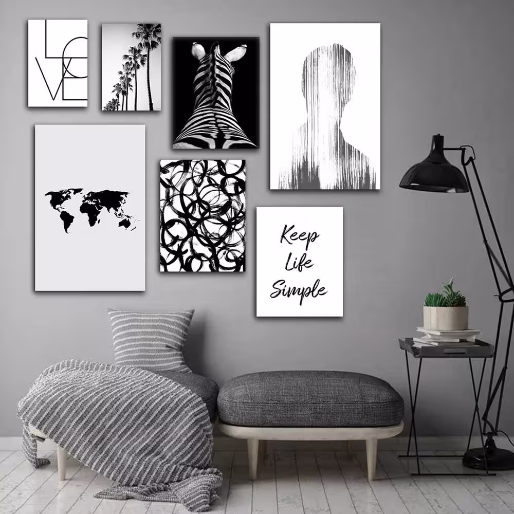 تابلو شاسی 2 تکه طرح مدرن نیم دایره کد 77391