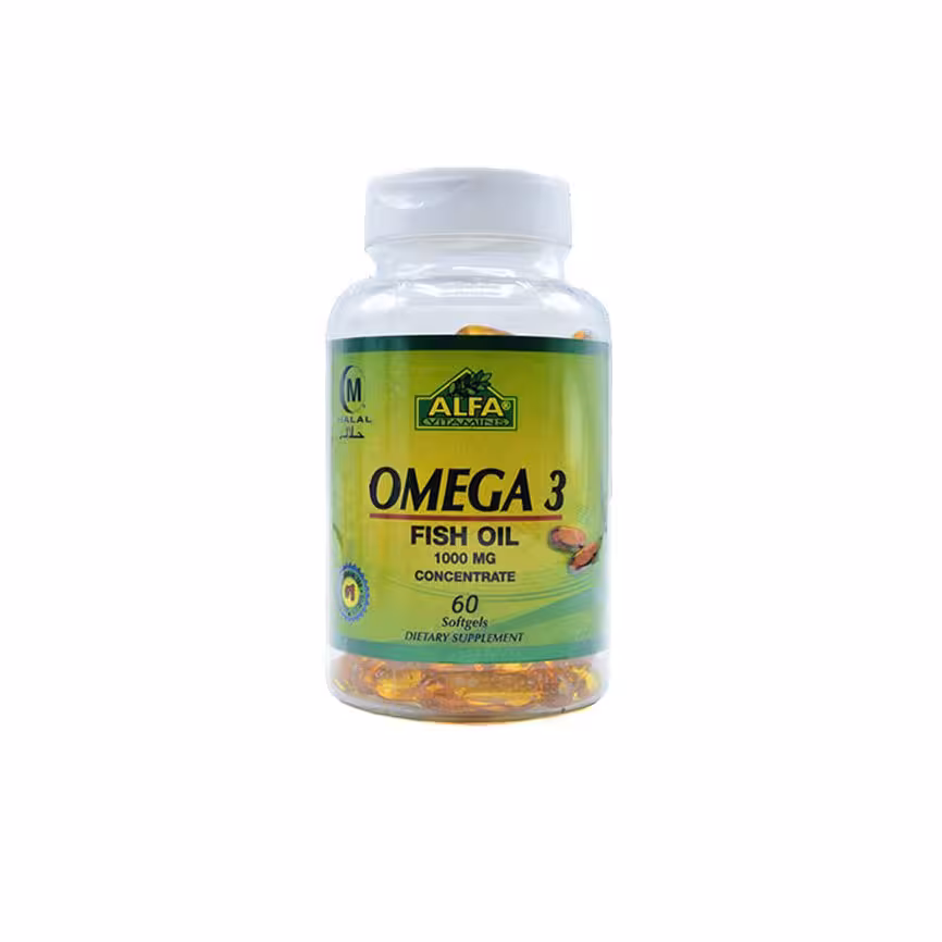 سافت ژل امگا 3 آلفا ویتامینز 1000 میلی گرم (60 عددی)