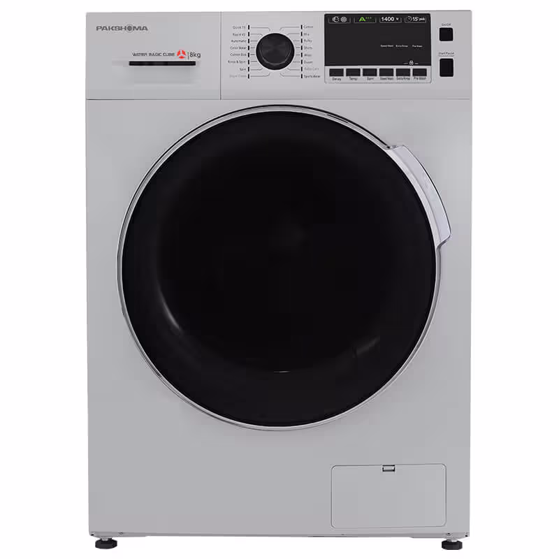 ماشین لباسشویی پاکشوما 8 کیلویی نقره ای مدل TFB-86401 ST