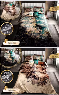 روتختی دورو طرح دار دونفره هشت تکه پارلاک برند ترکسان کد A100