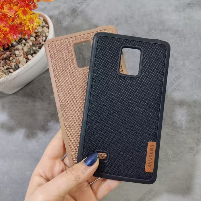 گارد گوشی Samsung galaxy Note Edge (N9150) ژله ای پشت پارچه ای لوگو چرم