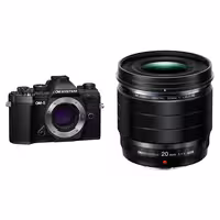 OM SYSTEM OM-5 Mirrorless Camera Kit 20mm f/1.4 Lens (Black)