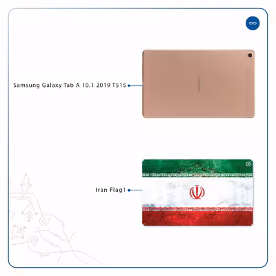 برچسب پوششی ماهوت مدل Iran-Flag-1 مناسب برای تبلت سامسونگ Galaxy Tab A 10.1 2019 T515