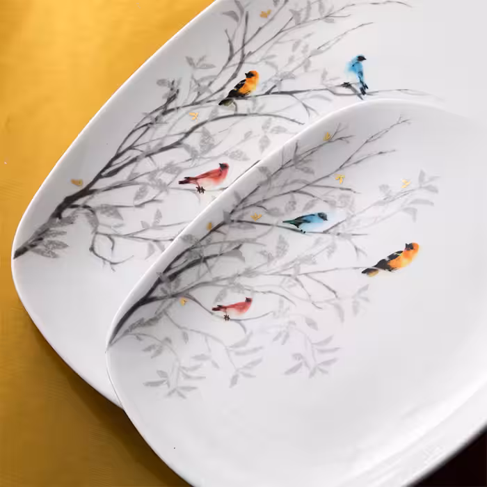  سرویس غذاخوری 27 پارچه چینی زرین ایران مدل کواترو رسپینا درجه عالی