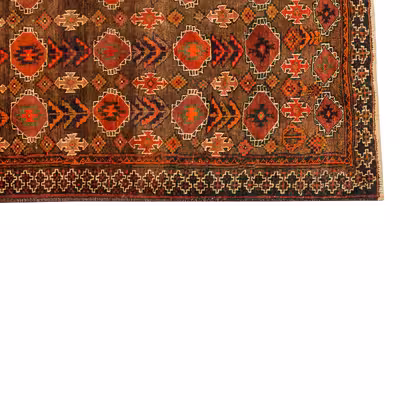 فرش دستبافت دو و نیم متری مدل نقشه بلوچ  کد 23.1259