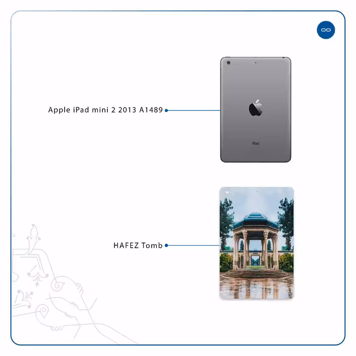 برچسب پوششی ماهوت مدل HAFEZ-Tomb مناسب برای تبلت اپل iPad mini 2 2013 A1489