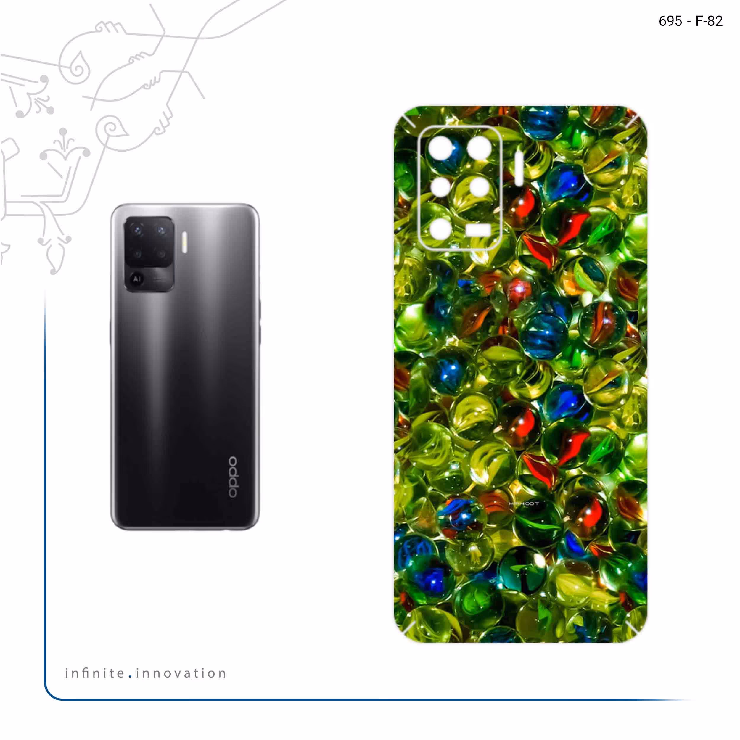 برچسب پوششی ماهوت مدل Marble Nostalgia مناسب برای گوشی موبایل اپو A94 4G