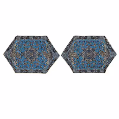 ست 4 تکه رومیزی ترمه مدل پرستو کد 4.4