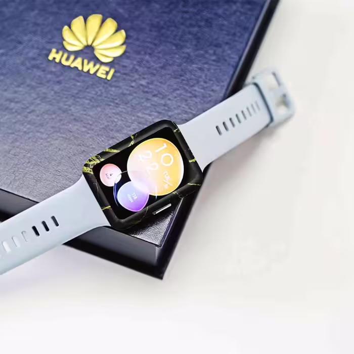 برچسب ماهوت طرح Graphite_Gold_Marble مناسب برای ساعت هوشمند هوآوی Watch Fit 2