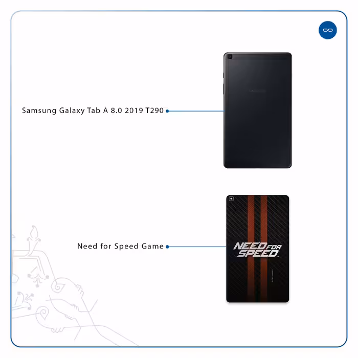 برچسب پوششی ماهوت مدل Need-for-Speed-Game مناسب برای تبلت سامسونگ Galaxy Tab A 8.0 2019 T290