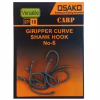 قلاب ماهیگیری اوساکو مدل  gripper curve shank GR سایز 6 بسته 10 عددی