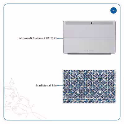 برچسب پوششی ماهوت مدل Iran-Tile1 مناسب برای تبلت مایکروسافت Surface 2 RT 2013