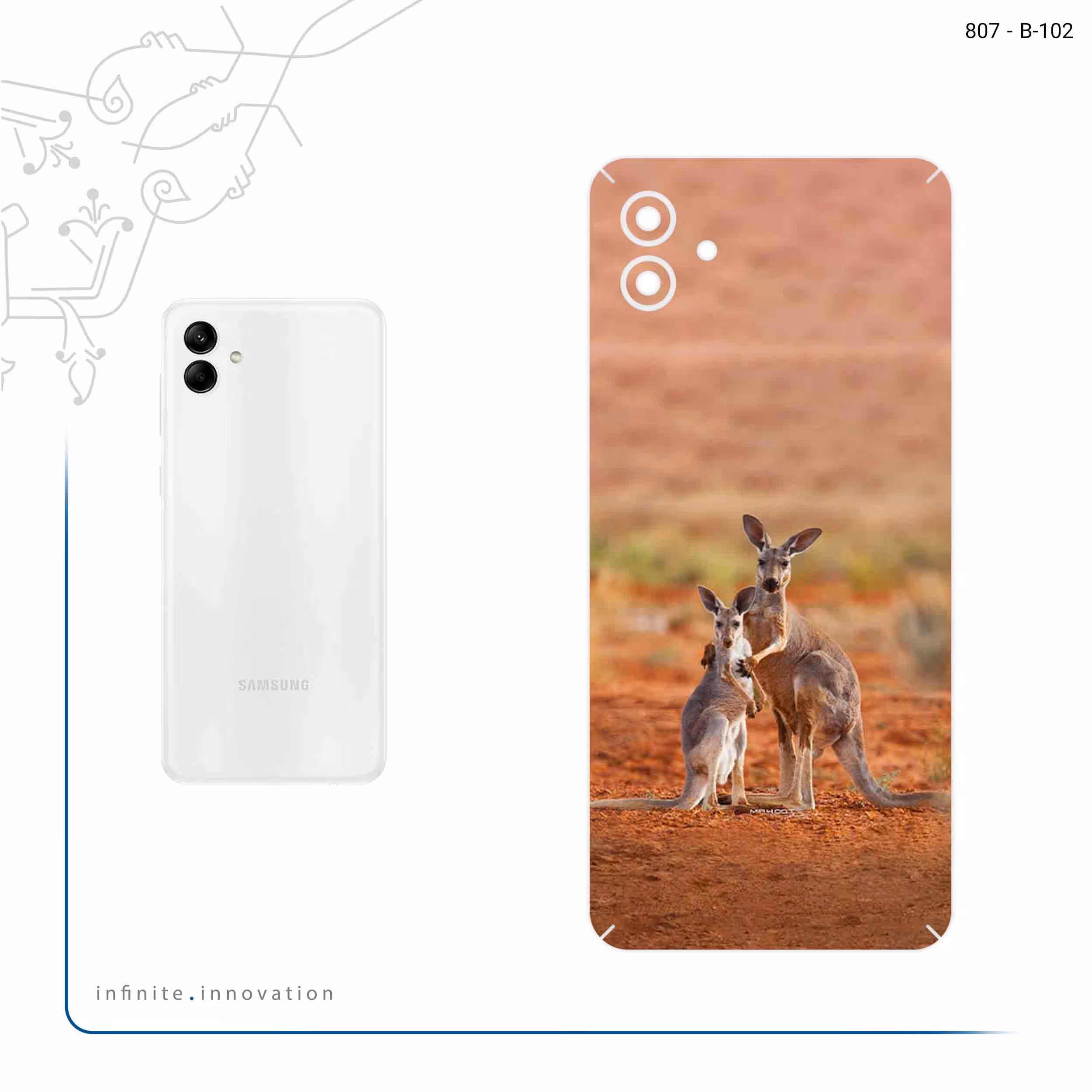 برچسب پوششی ماهوت مدل Kangaroo مناسب برای گوشی موبایل سامسونگ Galaxy A04