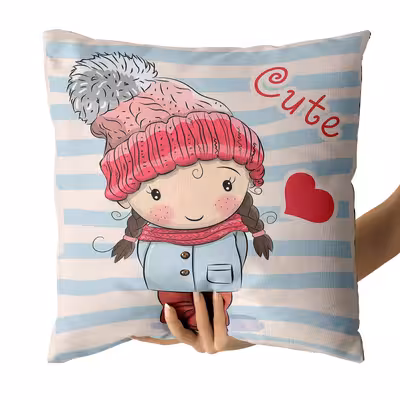 کاور کوسن کودک مدل عروسکی دورو کد 9958