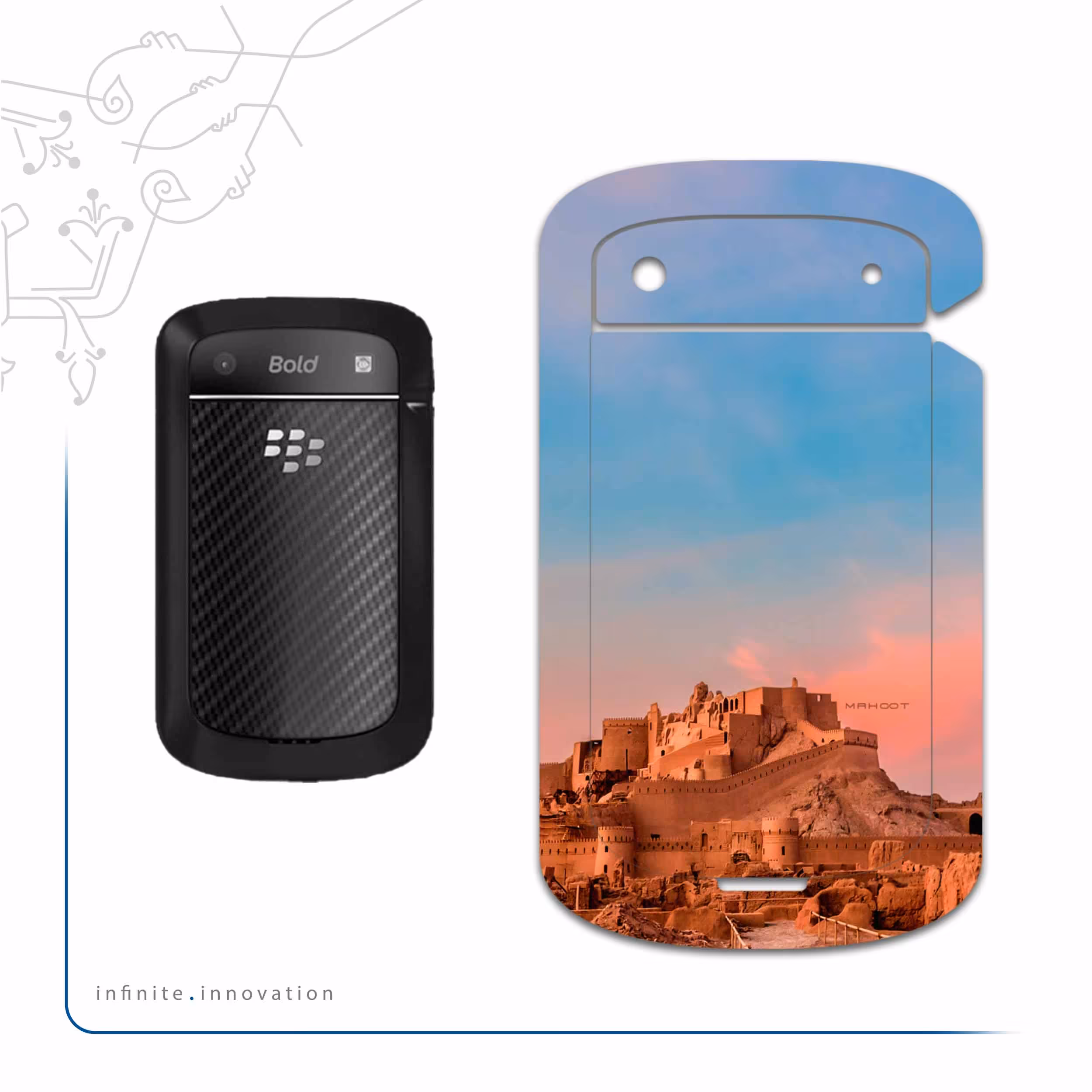 برچسب پوششی ماهوت مدل ARG-e-BAM مناسب برای گوشی موبایل بلک بری Bold Touch 9900