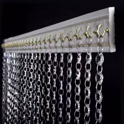 پرده آریا کریستال مدل کوتاه و بلند سایز 120x270 سانتی متر