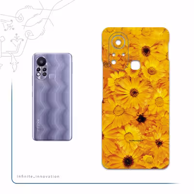 برچسب پوششی ماهوت مدل Yellow-Flower مناسب برای گوشی موبایل اینفینیکس Hot 11s