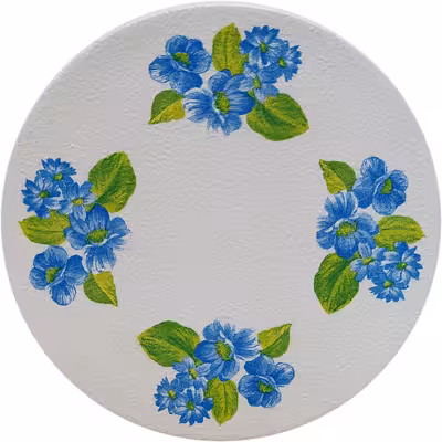 بشقاب دیوارکوب سفالی مدل گل 1 مجموعه 3 عددی