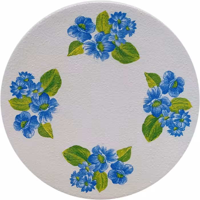 بشقاب دیوارکوب سفالی مدل گل 1 مجموعه 3 عددی