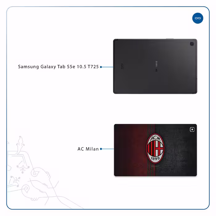 برچسب پوششی ماهوت مدل AC-Milan مناسب برای تبلت سامسونگ Galaxy Tab S5e 10.5 2019 T725