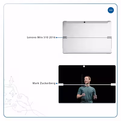 برچسب پوششی ماهوت مدل Mark Zuckerberg مناسب برای تبلت لنوو Miix 510 2016