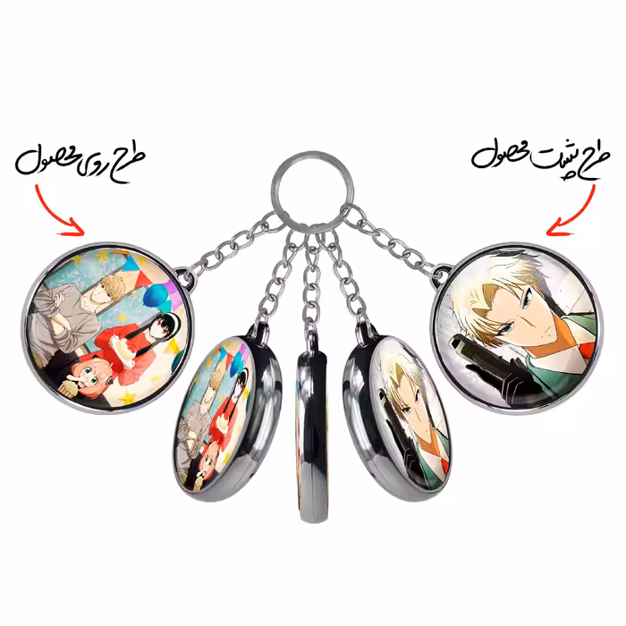 جاکلیدی خندالو طرح لوید فورجر و خانواده فورجر انیمه اسپای ایکس فمیلی مدل دوطرفه کد 1557315569