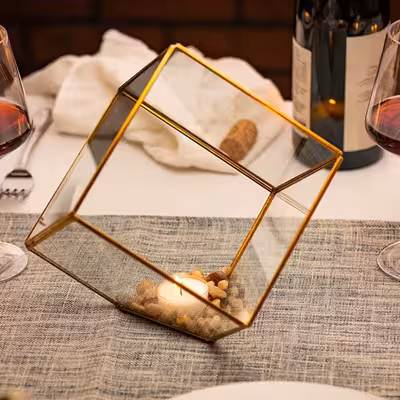 باکس شیشه ای مدل تراریوم مکعبی کد MT 126578