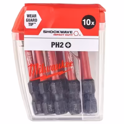 سرپیچ گوشتی شاک ویو میلواکی مدل PH2 بسته 10 عددی