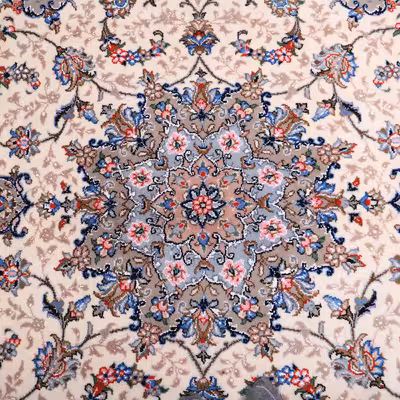 فرش دستباف شش متری مدل اردکان طرح لچک ترنج سایه کد 4010813