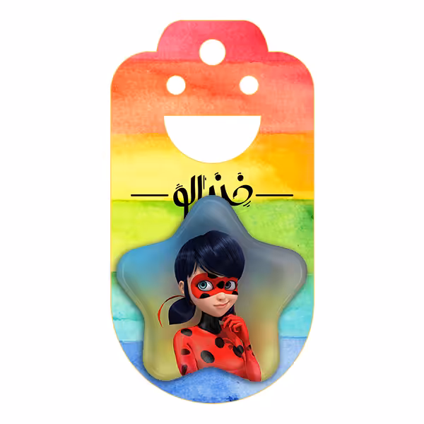 پیکسل خندالو طرح دختر کفشدوزکی و پسر گربه ای مدل ستاره ای کد 2823