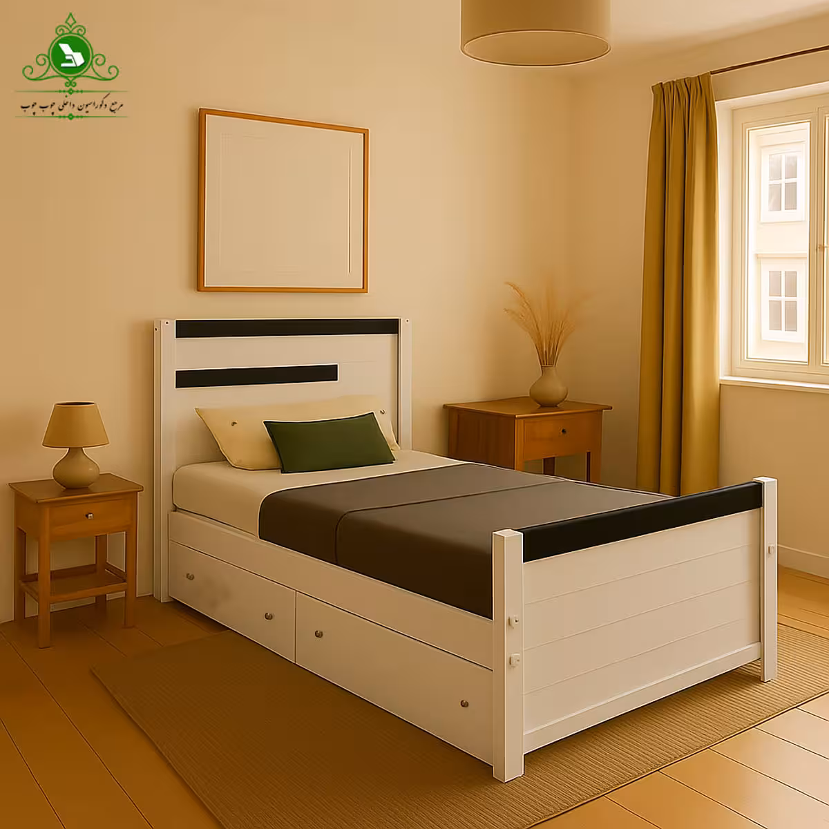 تخت خواب یک و نیم نفره اسپرت مدل رادو عرض 120