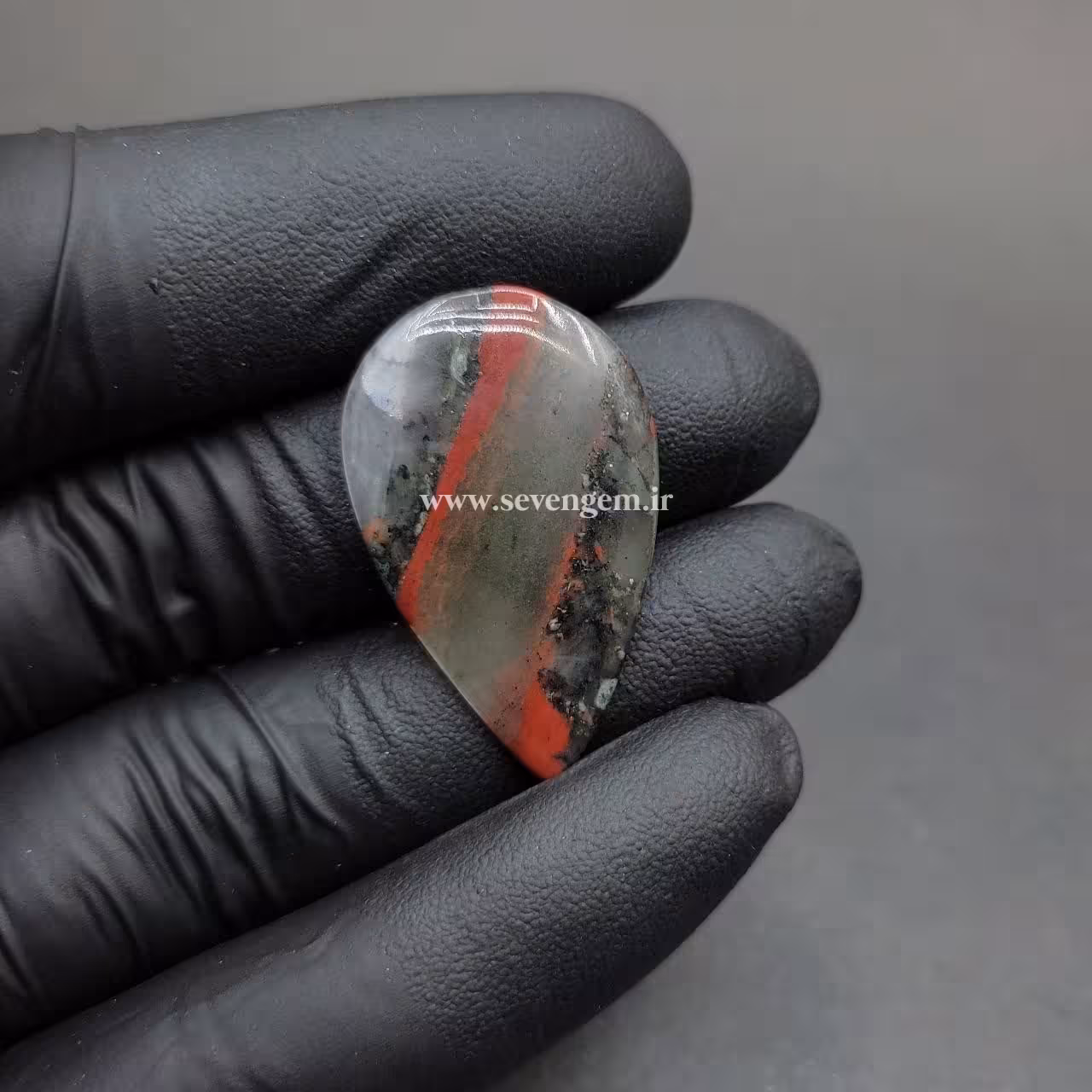 نگین سنگ خون تراش اشکی (کدA591)