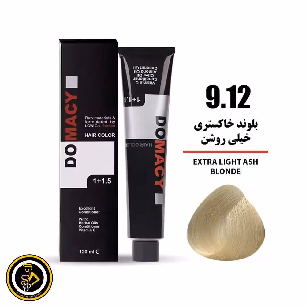 رنگ مو بلوند خاکستری خیلی روشن دوماسی شماره 9.12