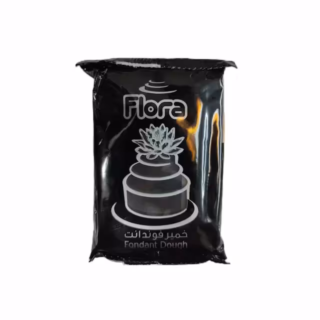 فوندانت مشکی فلورا بزرگ