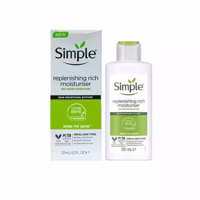 کرم آبرسان و مرطوب کننده انگلیسی سیمپل ریچ Simple Rich مناسب پوست معمولی و خشک 125 میل