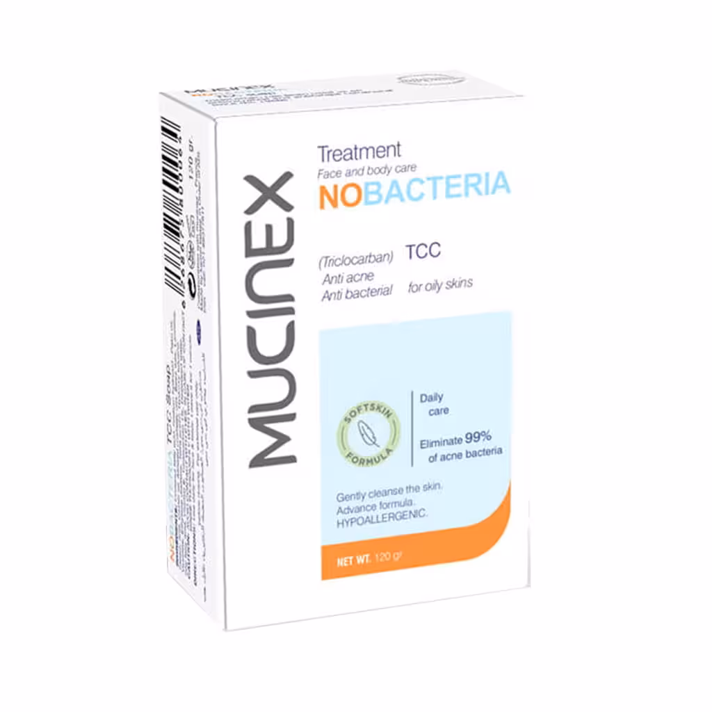 صابون ضد باکتری ماسینکس Mucinex مدل TCC حجم 120 گرم