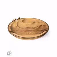 اردو خوری چوب و برنج گرد 3 تایی گلدکیش طرح WOOD مدل GK829429