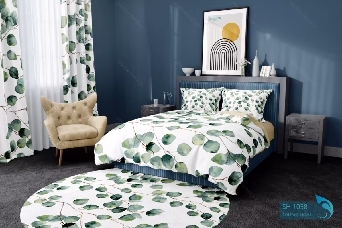 ست روتختی طرح برگ دونفره کد SH1058
