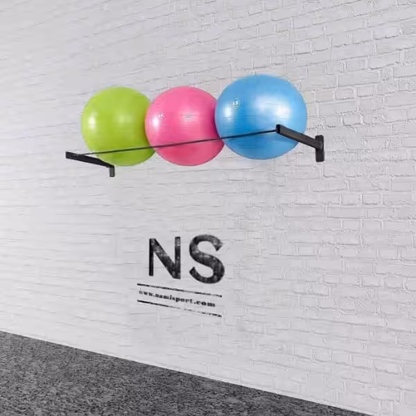 رک دیواری توپ جیم بال 3 تایی Gym ball wall rack
