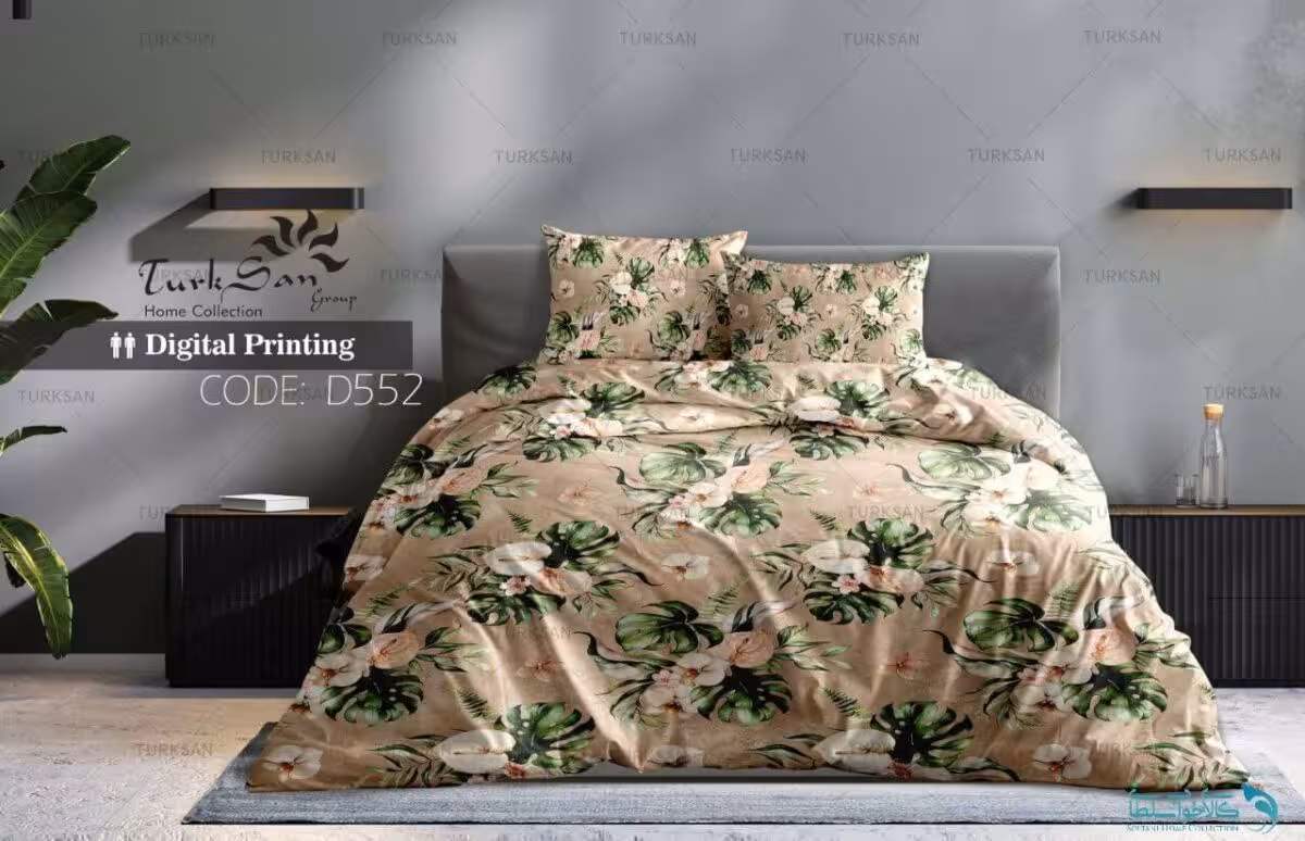 روتختی طرح گل فلامینگو دو نفره برند ترکسان کد ND552