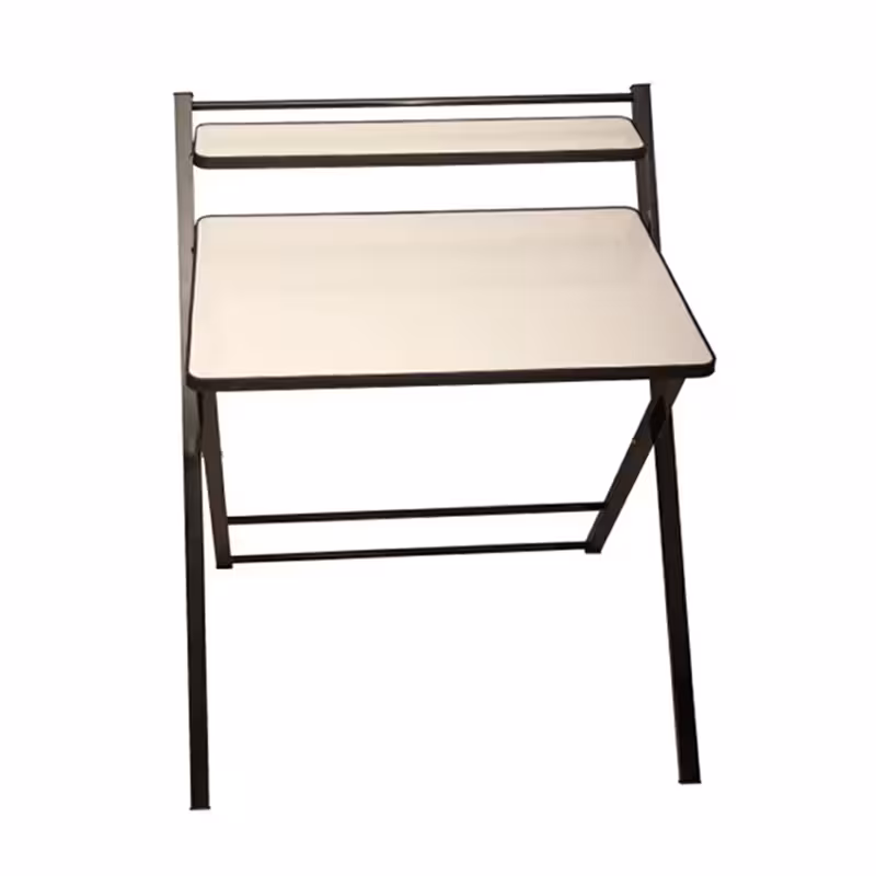 میز تحریر تاشو ایستاده دانشجویی سفید با نوار لاستیکی