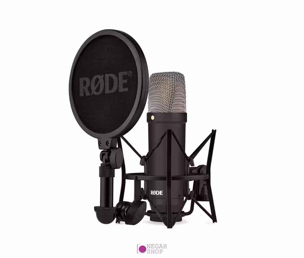 میکروفون استودیویی Rode NT1 Signature Series | تجهیزات تولید محتوا، عکاسی و ویدیو با موبایل و دوربین | نگاه شاپ