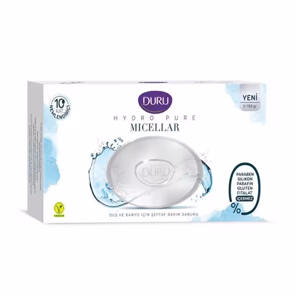 صابون حمام آبرسان دورو مدل Micellar بسته 3 عددی