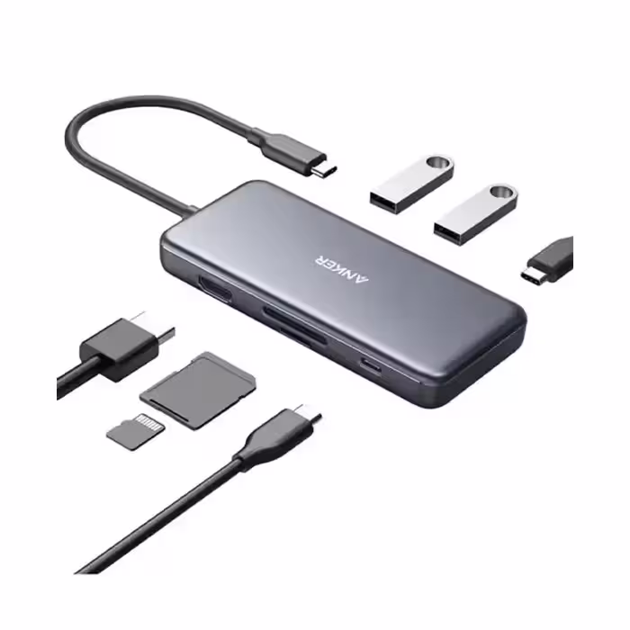 هاب 7 پورت انکر مدل Anker USB- C Hub 7 in 1-A8346