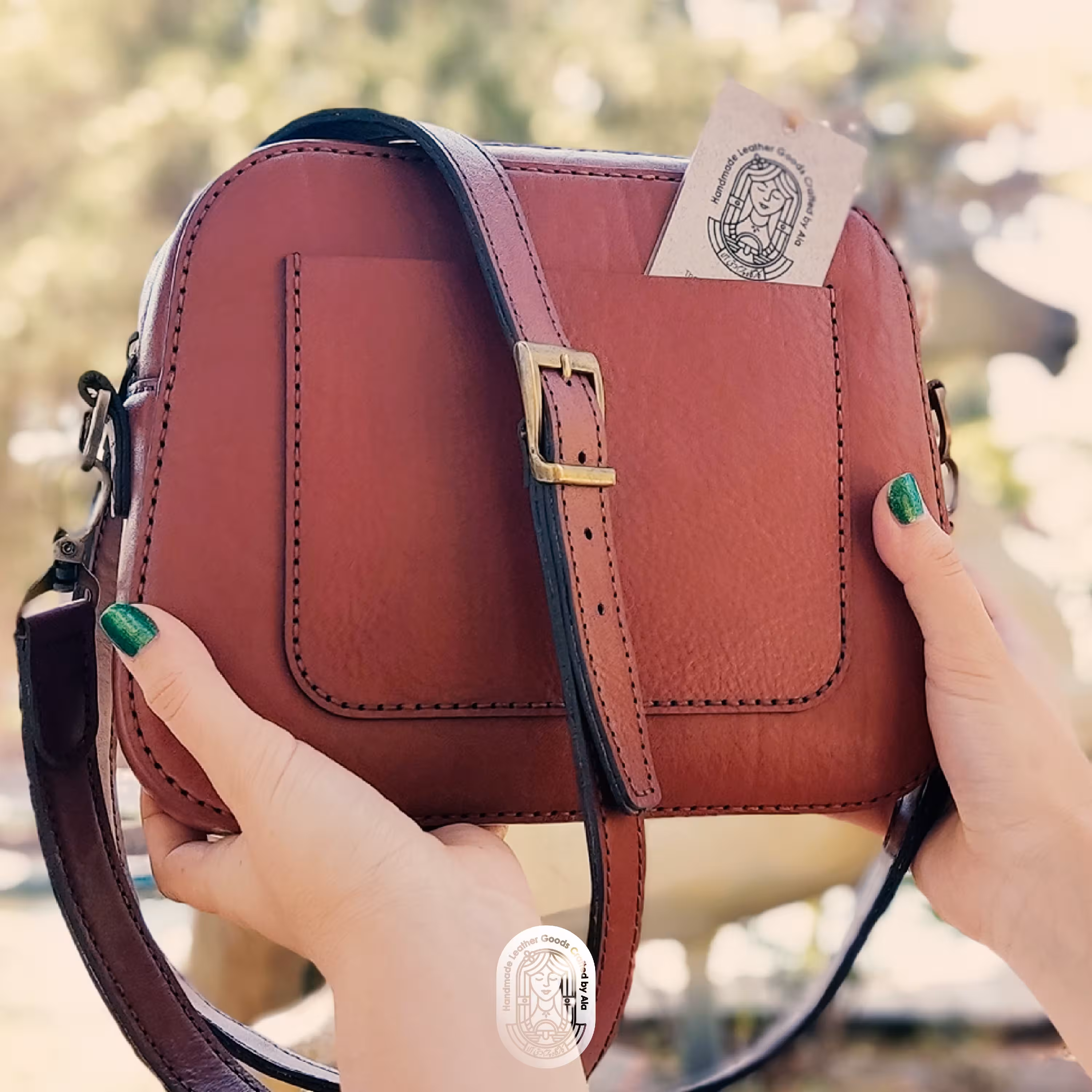 کیف چرمی زنانه دستدوز آلا  مدل آرمیتا