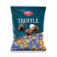 ترافل توپی abk با مغز کرم شیری بسته 1 کیلویی | ABK truffle