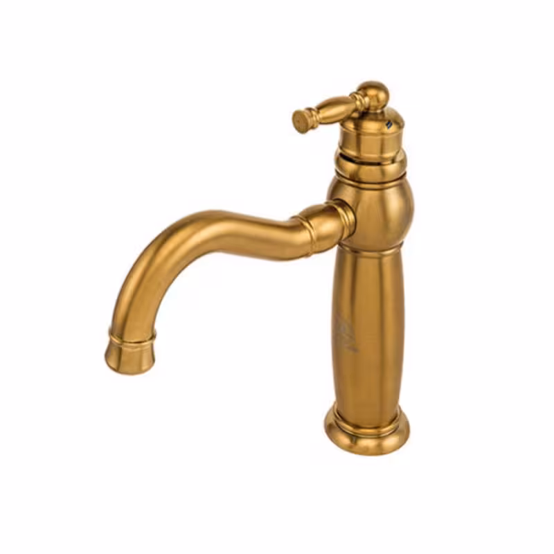 شیر روشویی قهرمان مدل آنتیک طلایی مات