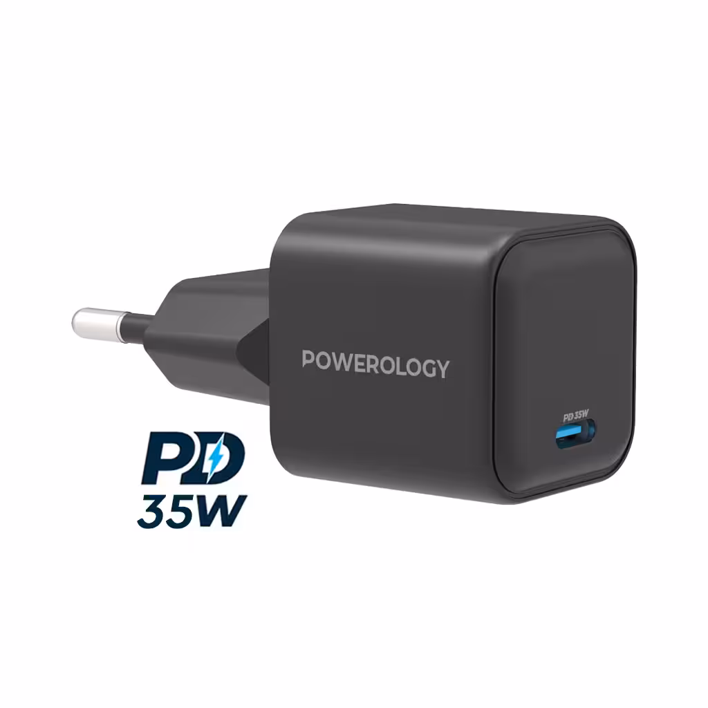 آداپتور شارژر تایپ سی 35 وات PD پاورولوژی مدل Powerology 35W P35WSPCEU