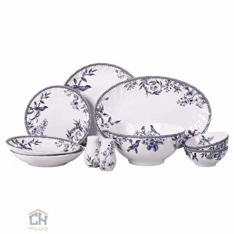 سرویس غذاخوری چینی 28 پارچه گلدکیش ست 6 نفره طرح LOTUS مدل GK646384